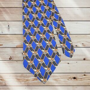 Brooks Brothers Makers Regal Elephant Print‎ 100% Silk Necktie Bold Made in USA